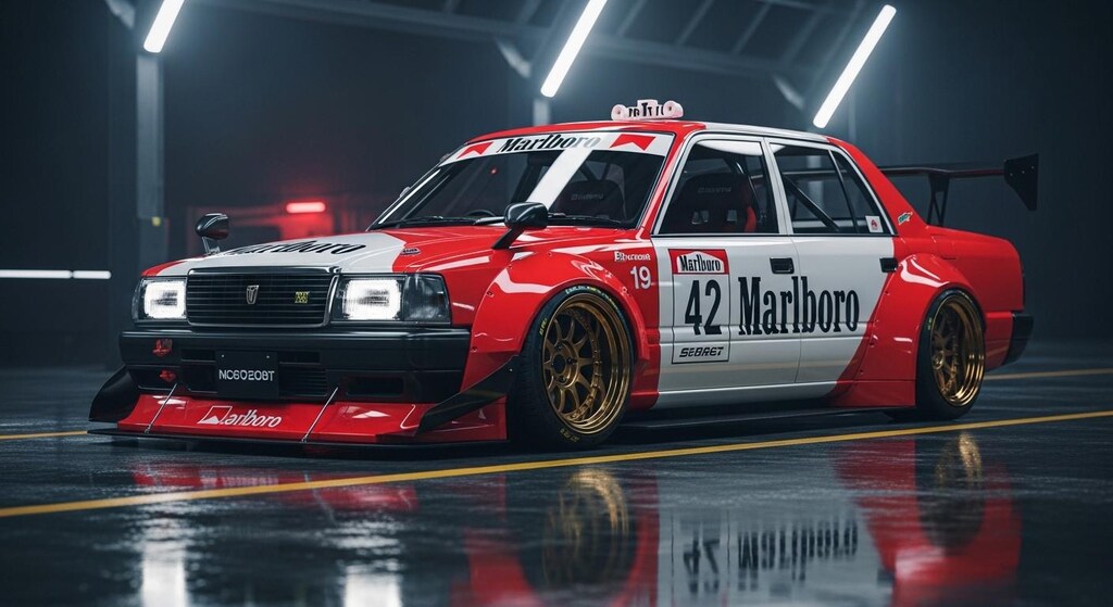 マルボロコンフォートセダンタクシーレーシングカー