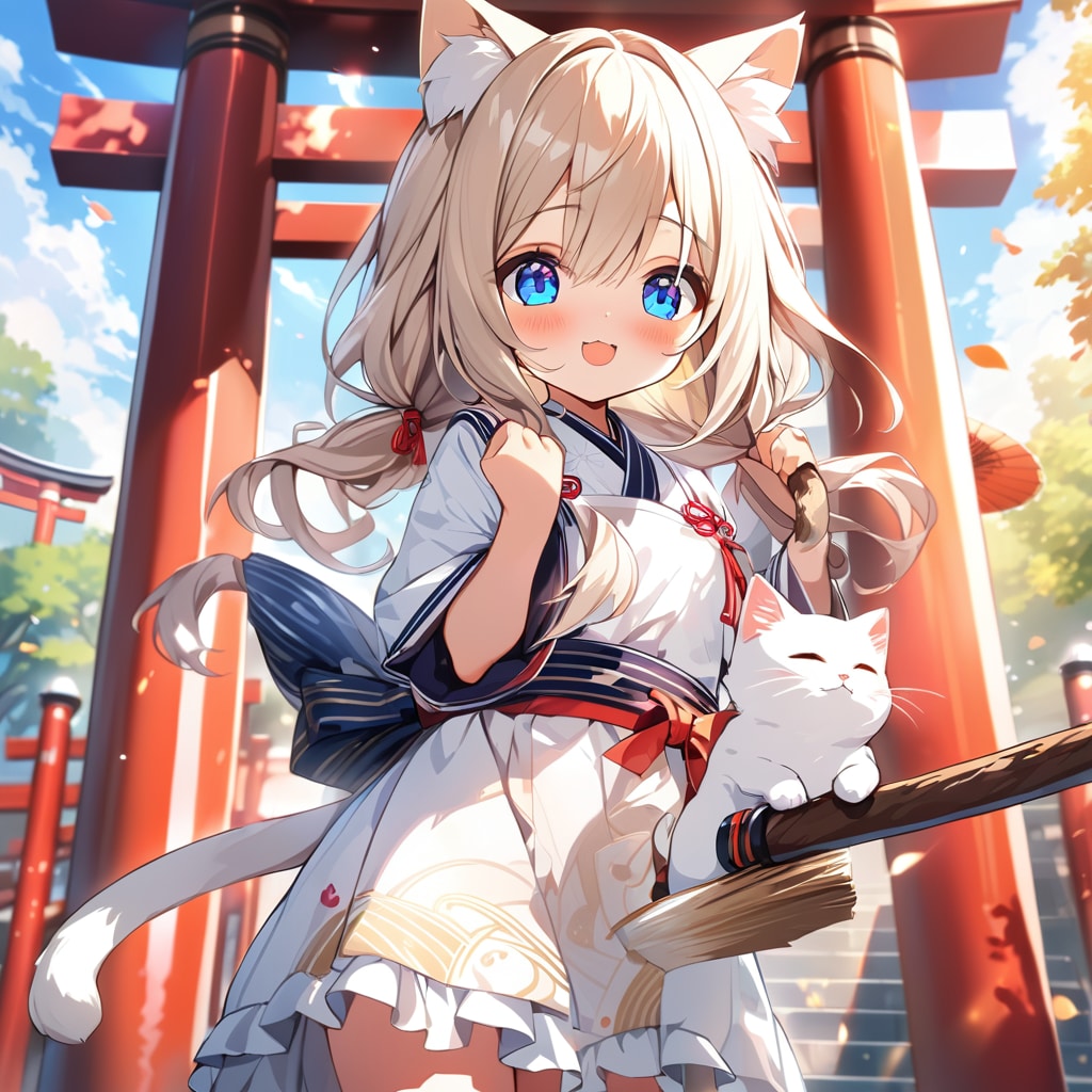 やる気満々の猫娘