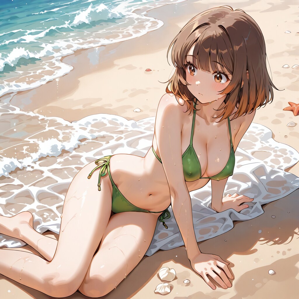 green bikini