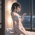 夜景を眺める美少女 11枚目