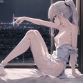 夜景を眺める美少女 4枚目