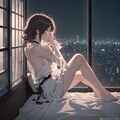 夜景を眺める美少女 8枚目