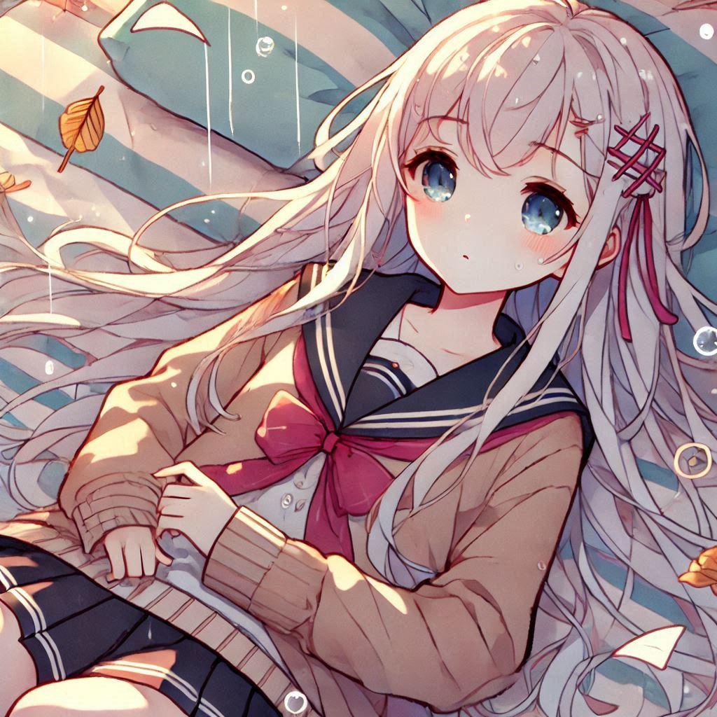 白髪の可愛い女の子【135】