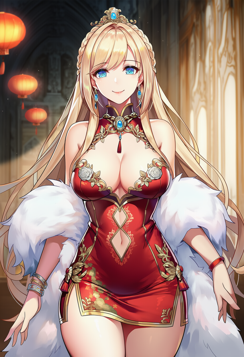 金髪の中華ファンタジーの皇女