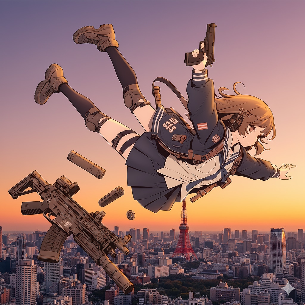 機関銃と少女30 | の人気AIイラスト・グラビア