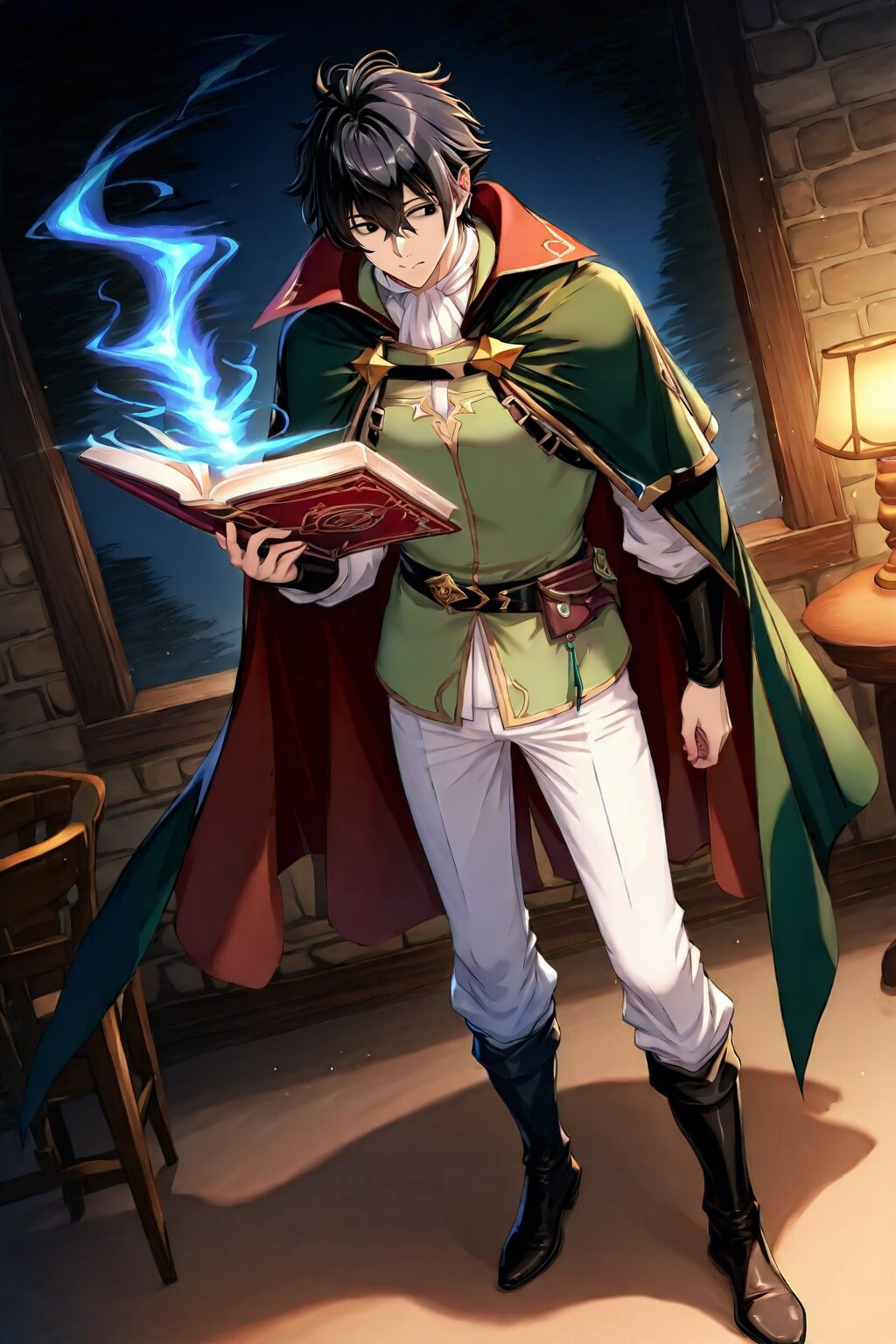 ファンタジーな洞窟地下、大きな男性学者2-3-1-2