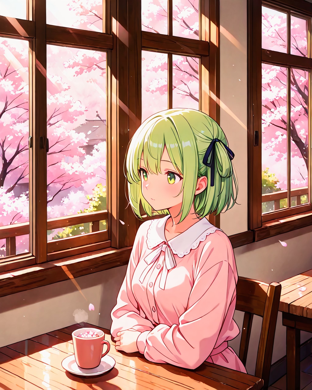 ちよるちゃんと桜カフェ