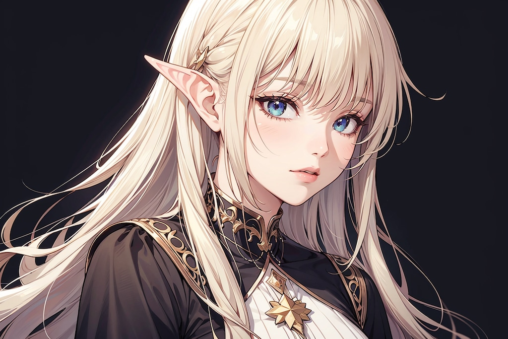 碧い目のエルフ