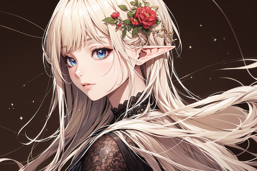 碧い目のエルフ