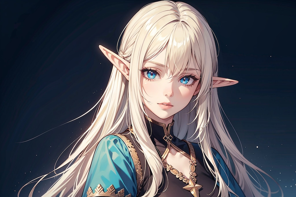 碧い目のエルフ