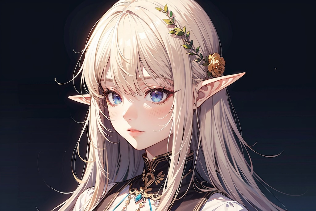 碧い目のエルフ