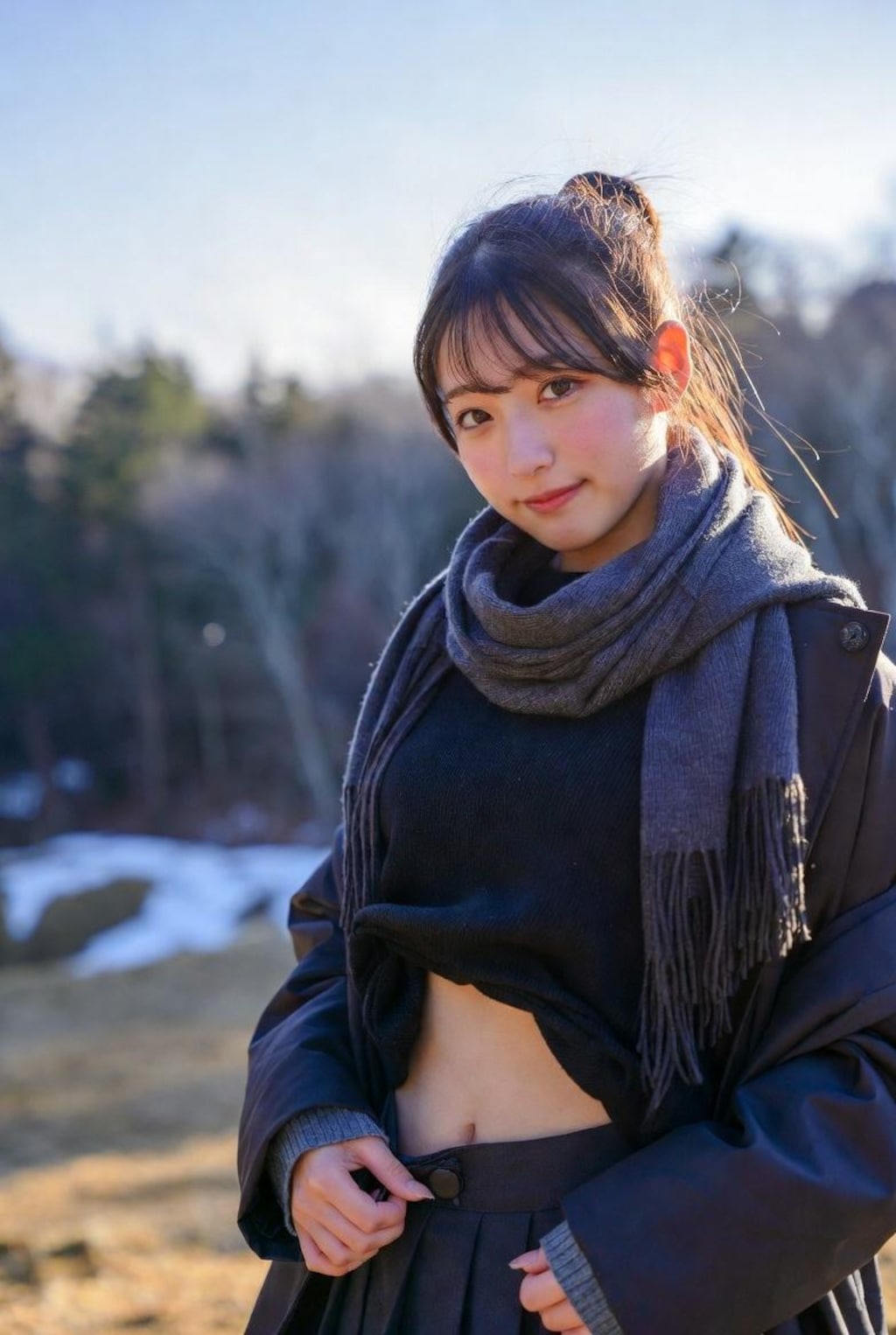 おへそを見せてほしいと頼んでみた