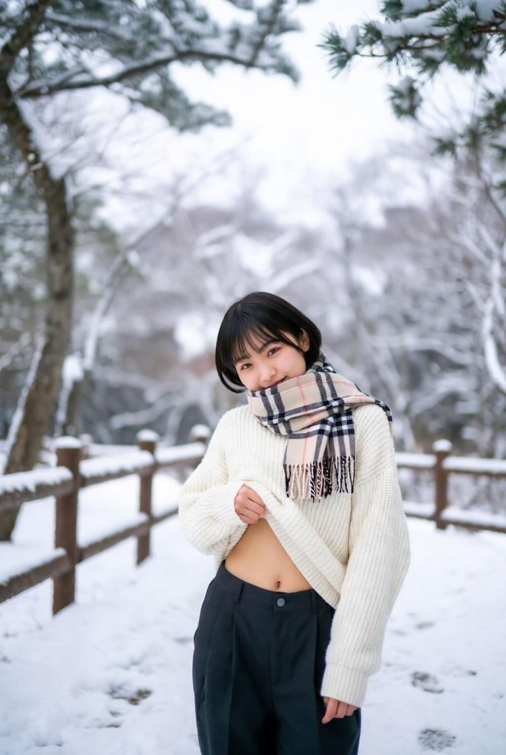 おへそを見せてほしいと頼んでみた