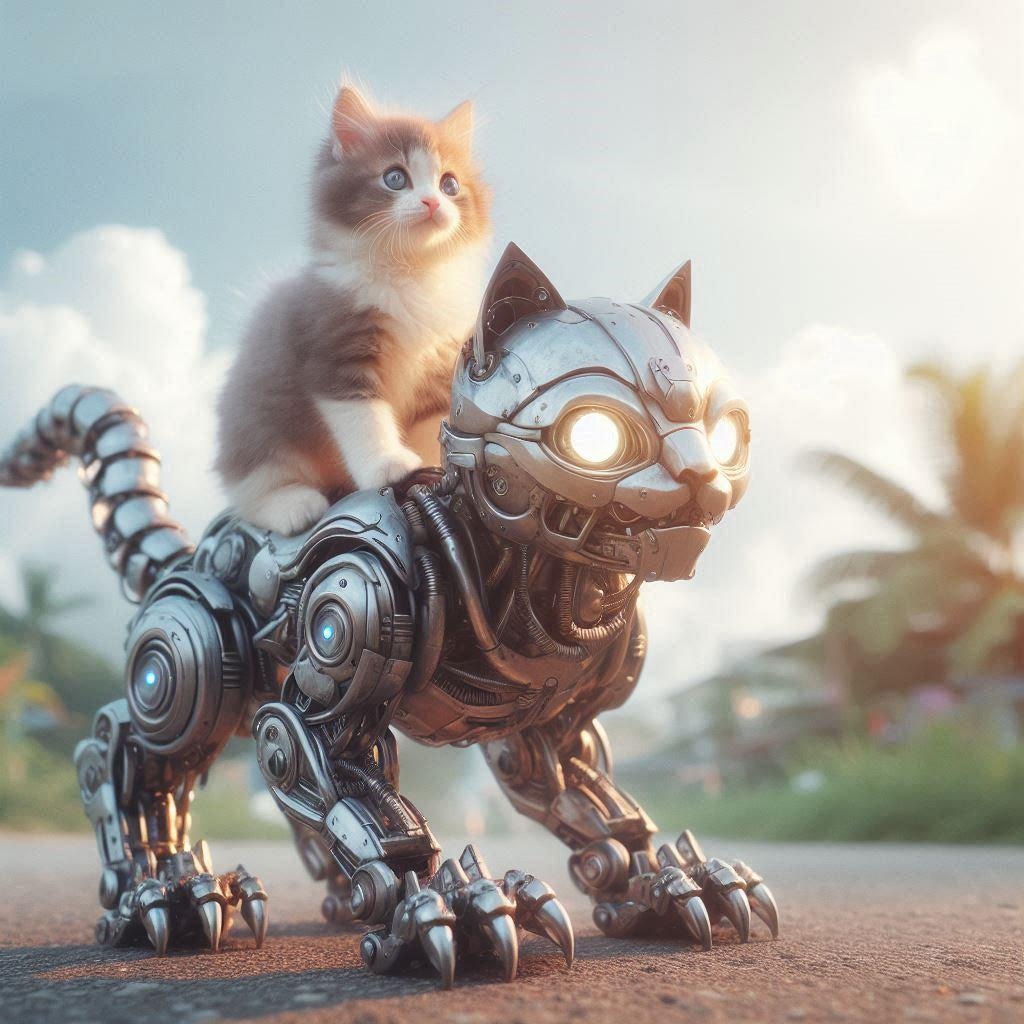 猫型ロボットと猫