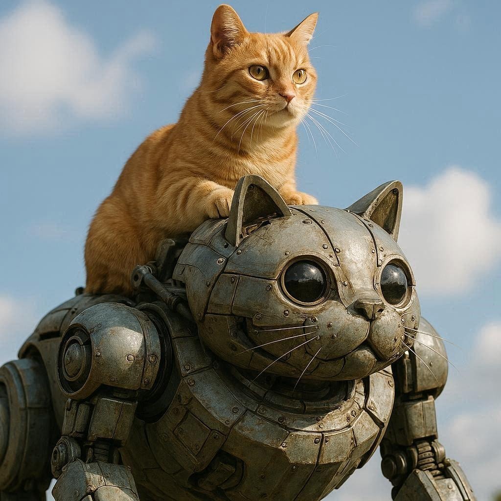 猫型ロボットと猫