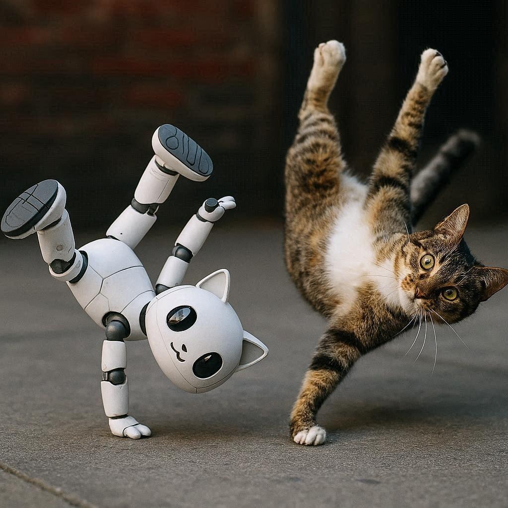 猫型ロボットと猫