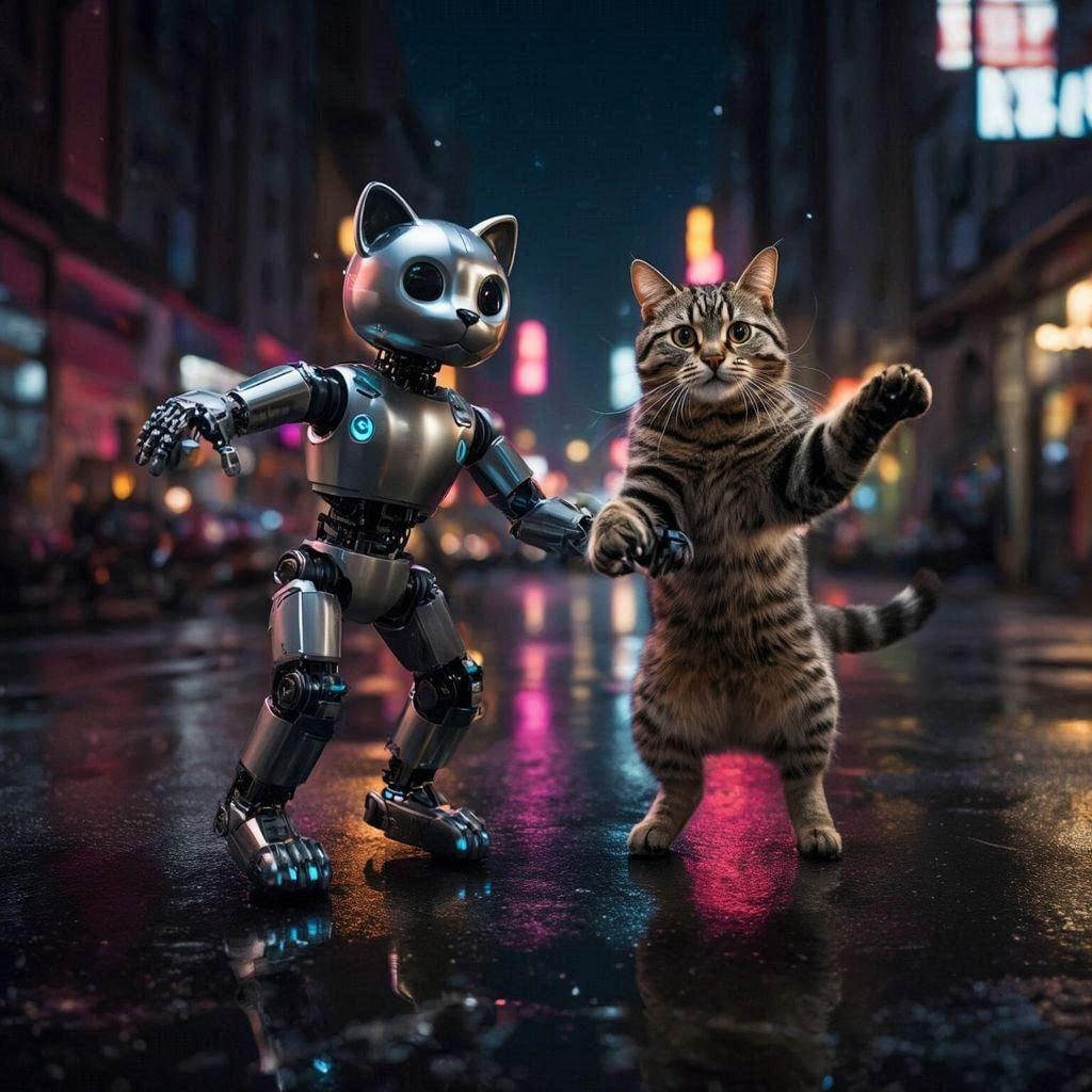 猫型ロボットと猫