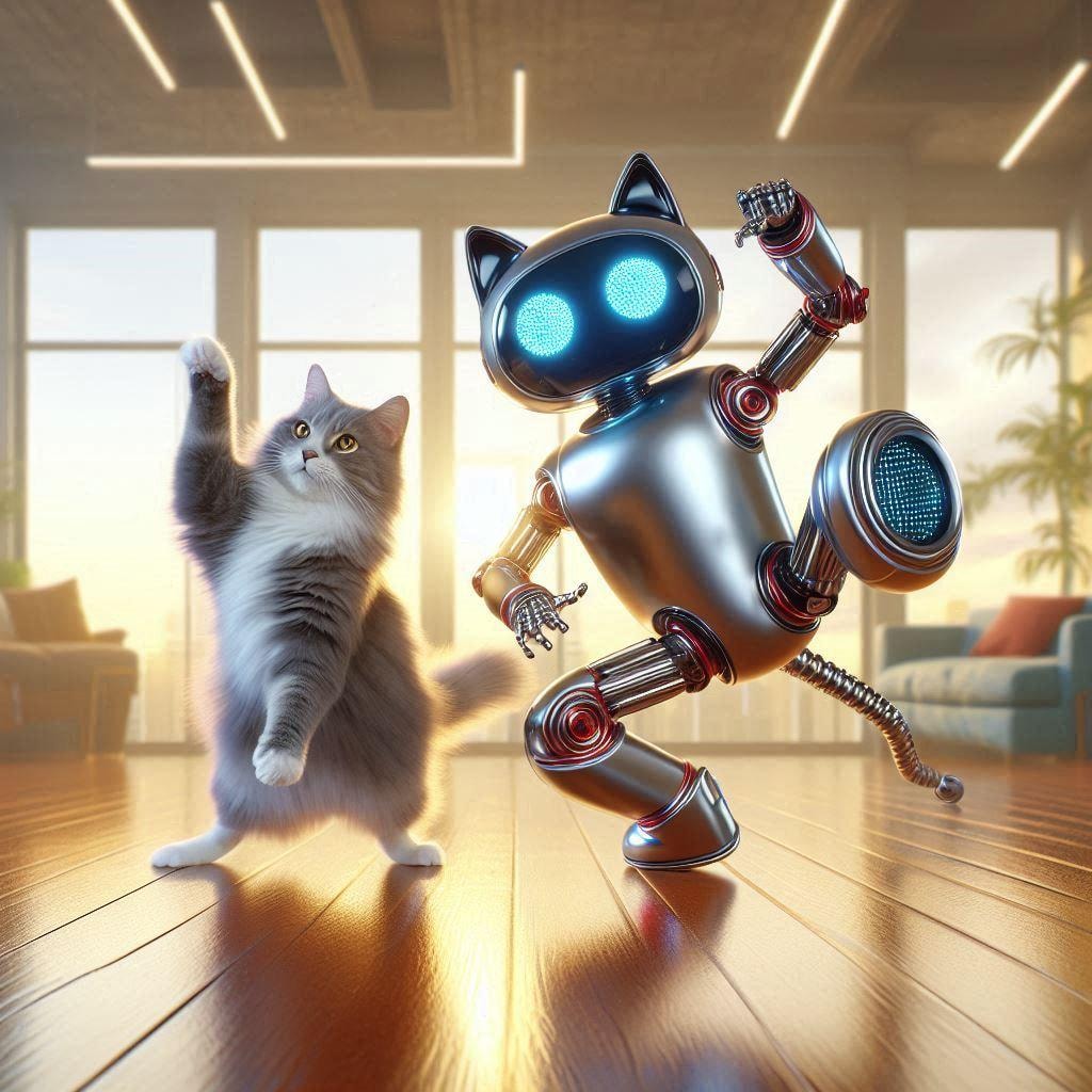 猫型ロボットと猫