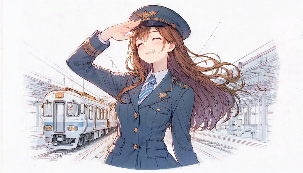 敬礼する少女15