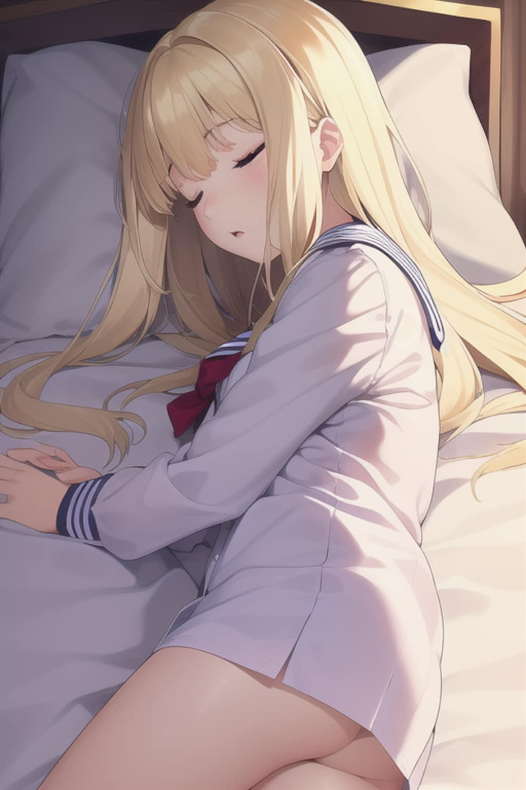 練習(寝ている少女に悪戯というかぶっかけ)