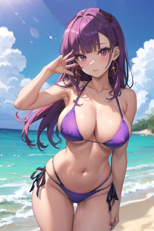 真夏のビーチ