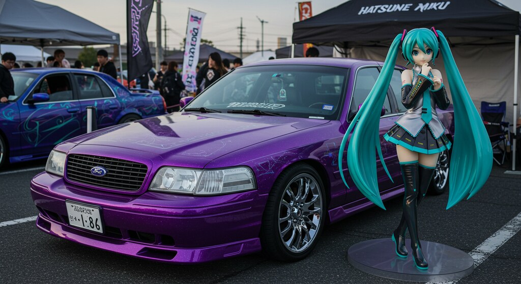 初音ミクとフォードクラウンビクトリア