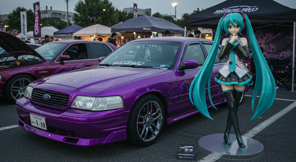 初音ミクとフォードクラウンビクトリア