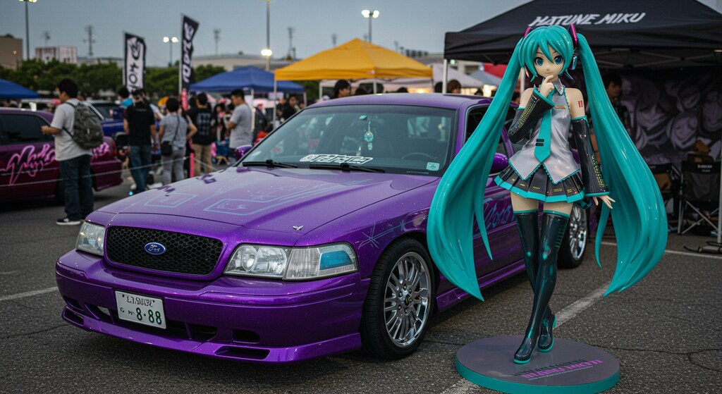 初音ミクとフォードクラウンビクトリア