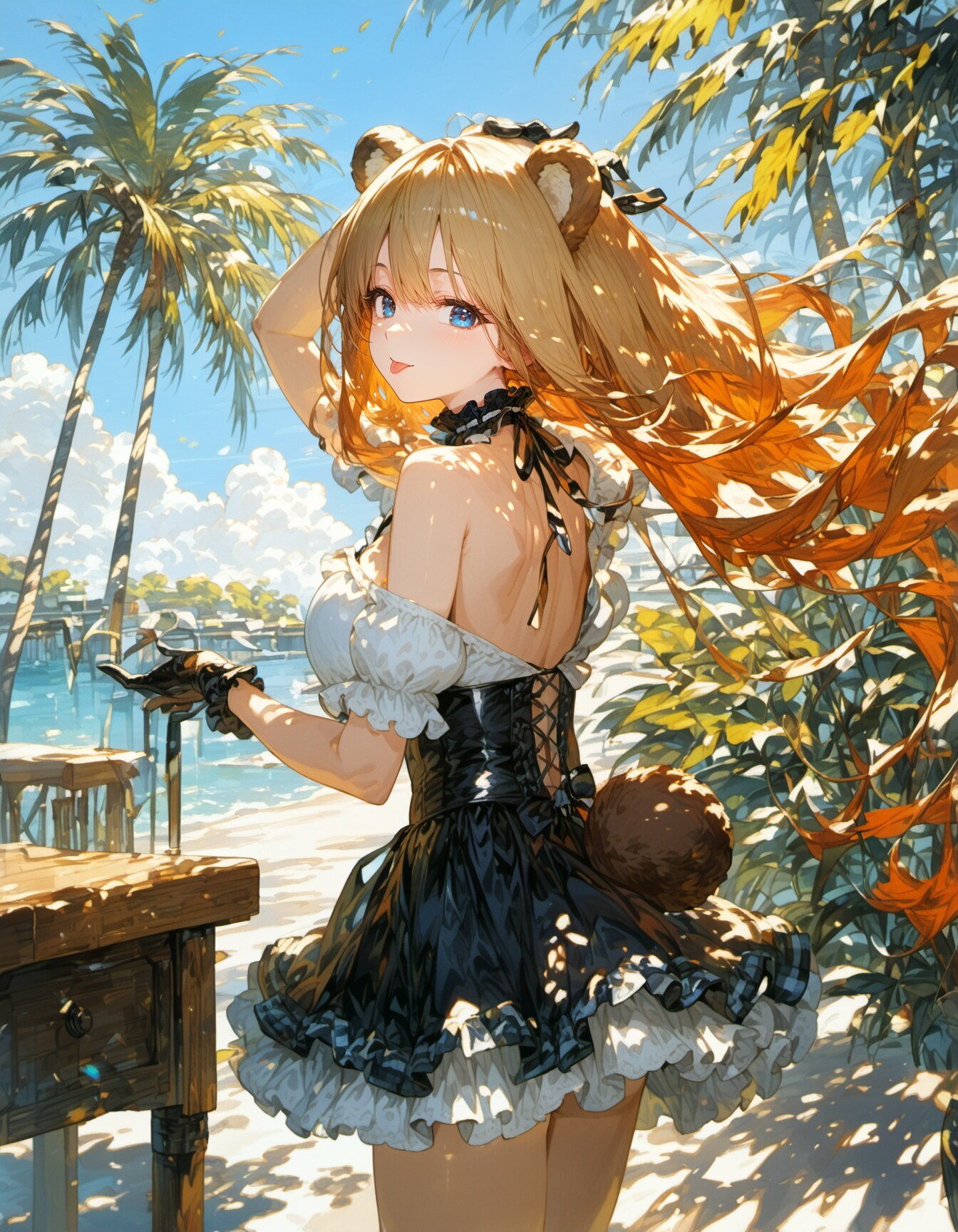 Bear at the Beach | の人気AIイラスト・グラビア