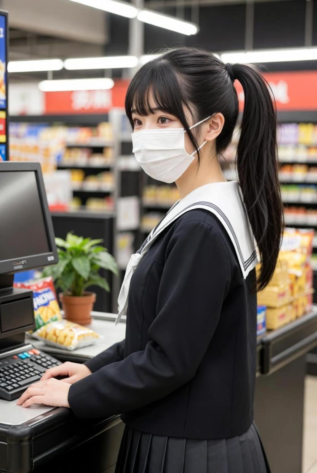 マスクでも美人