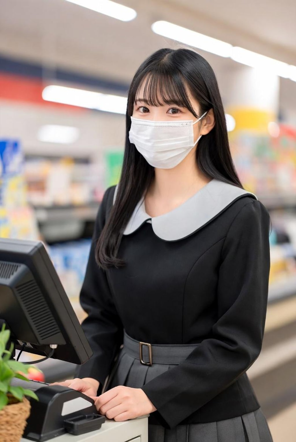 マスクでも美人