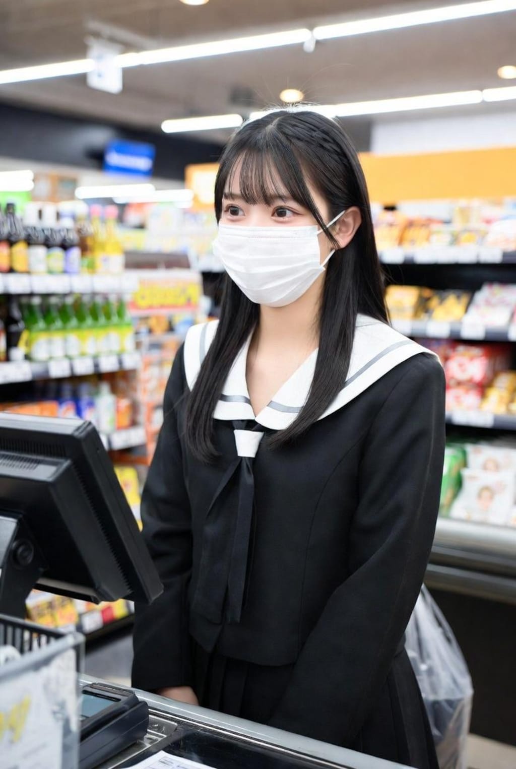 マスクでも美人