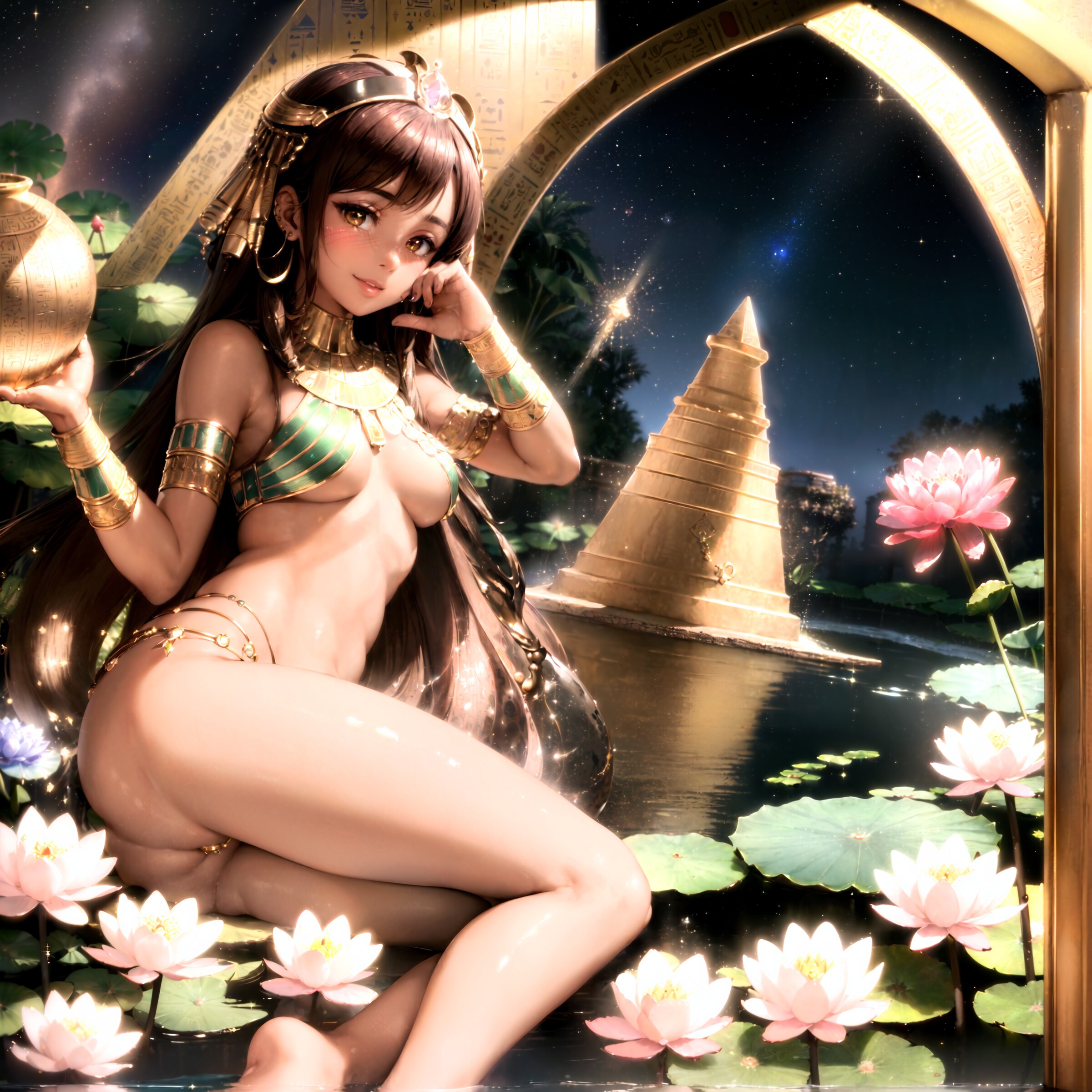 畏敬するスイレンの花