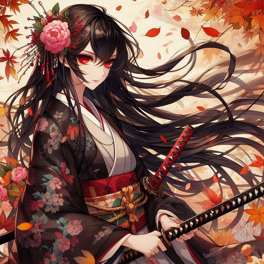 黒髪の女侍さん３３８