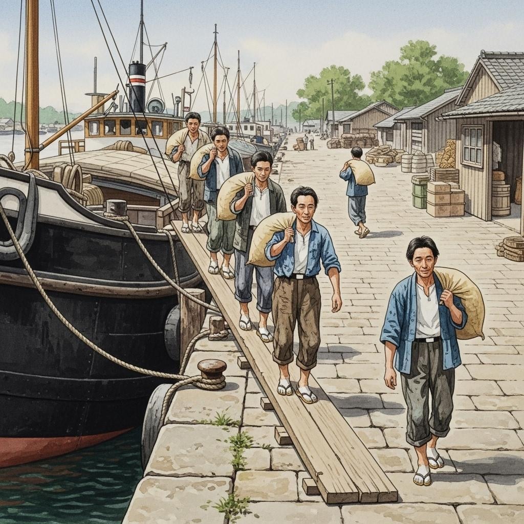 荷役(または沖仲仕)たち