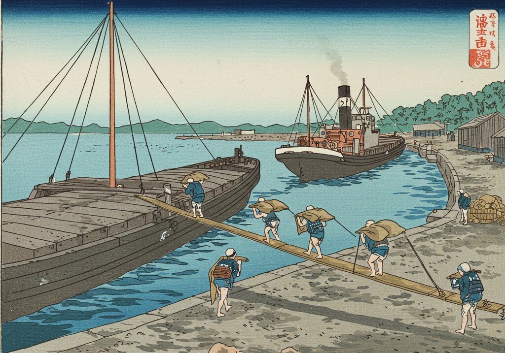 荷役(または沖仲仕)たち