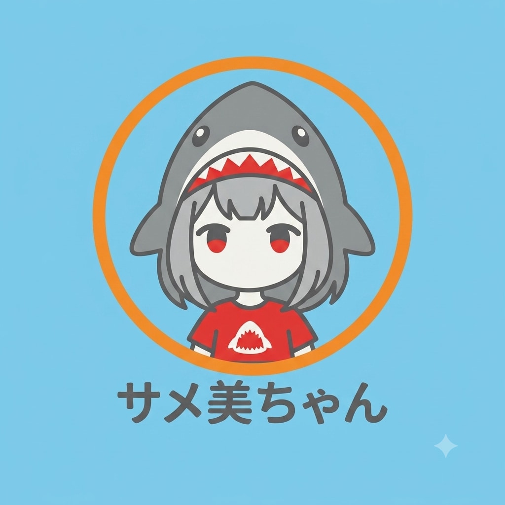 ロゴのサメ美ちゃん