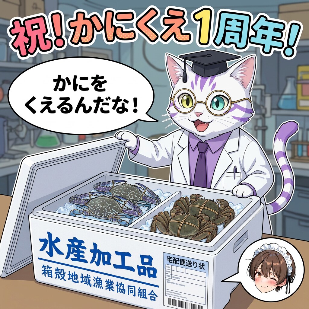 祝！かにくえ1周年！(大遅刻) | の人気AIイラスト・グラビア