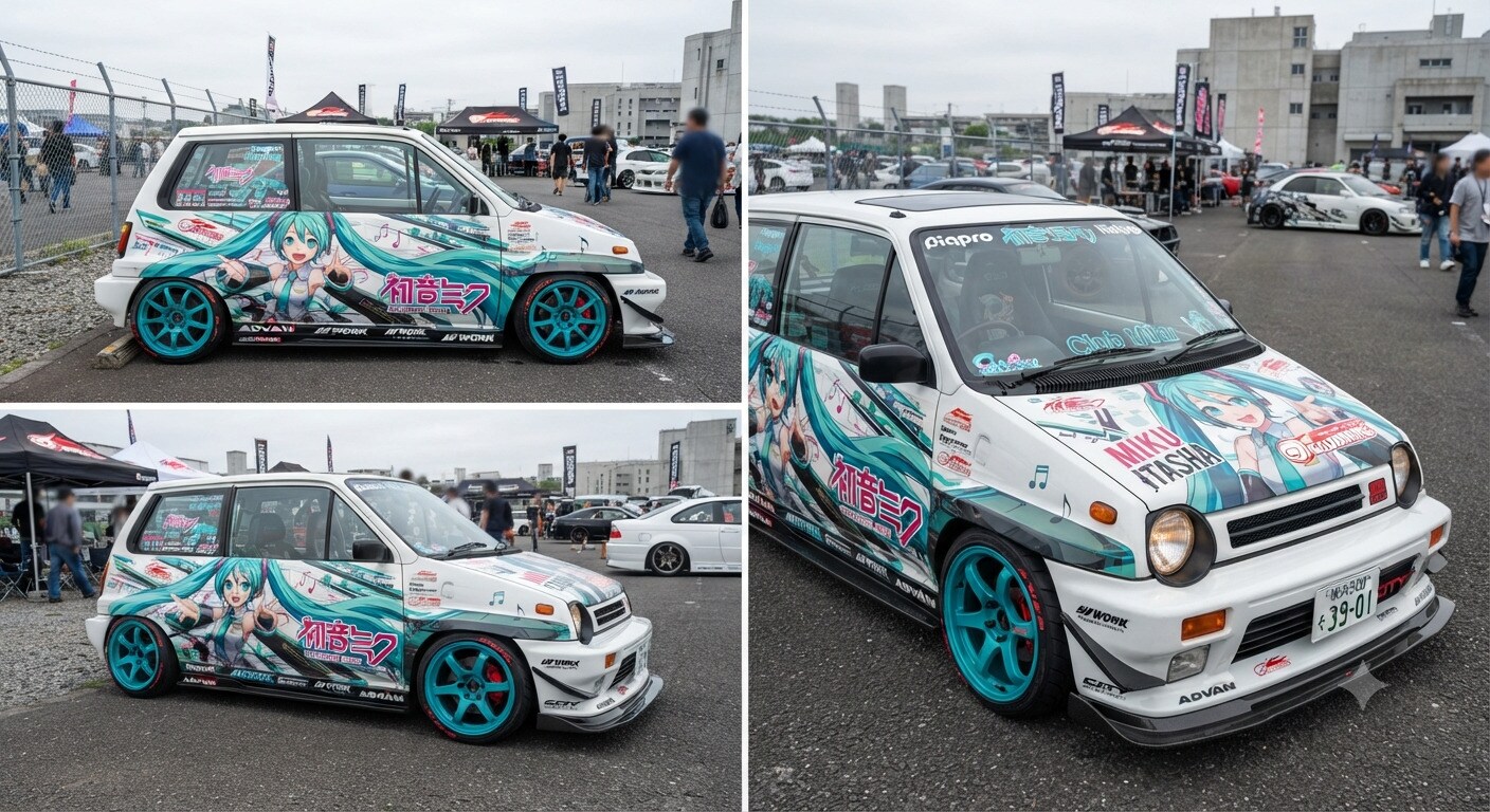 初音ミク痛車ホンダシティ | の人気AIイラスト・グラビア