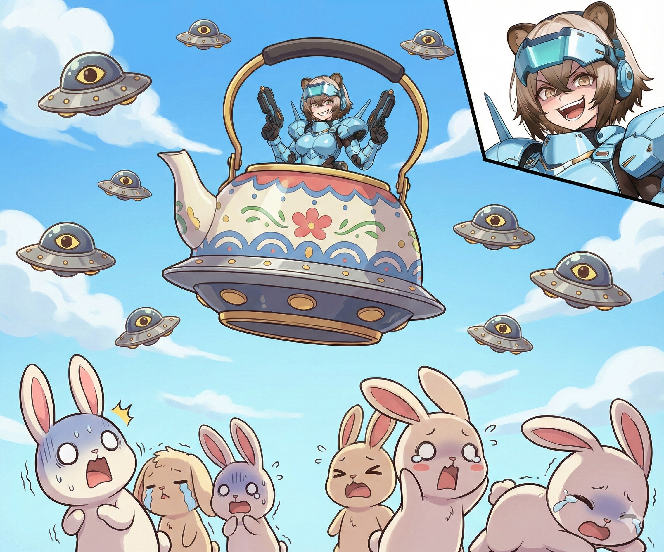 侵略されちゃうよ、うさぎさん！ | の人気AIイラスト・グラビア