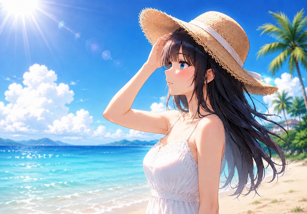 麦わらとワンピースの詩帆ちゃん