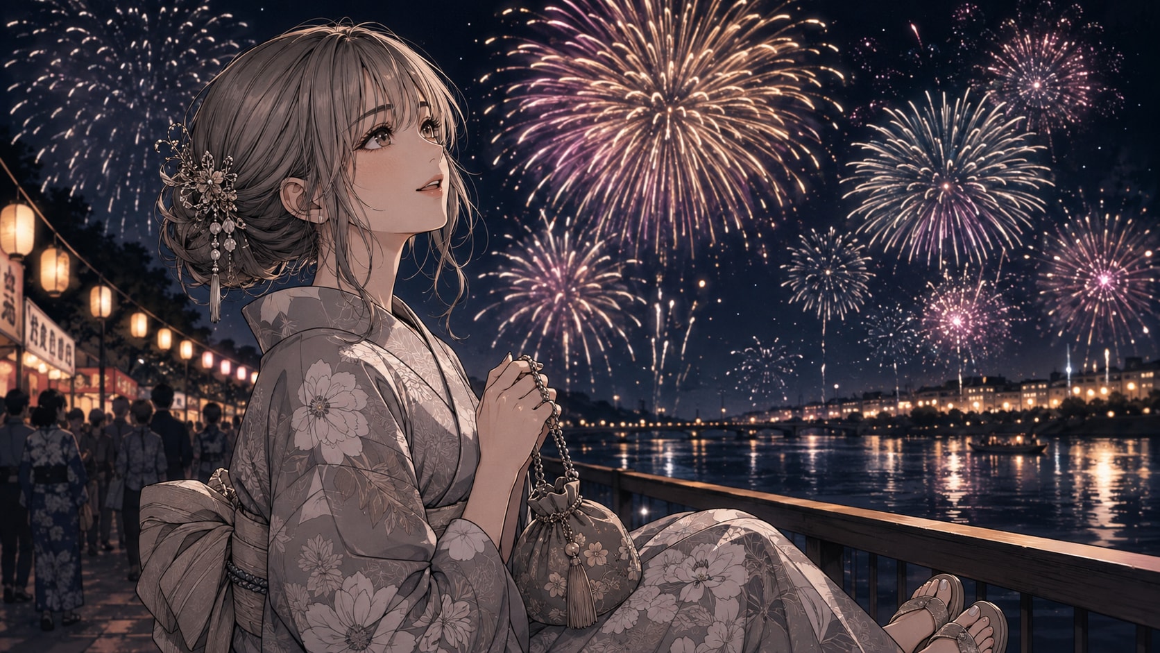 花火大会（レージュちゃん）