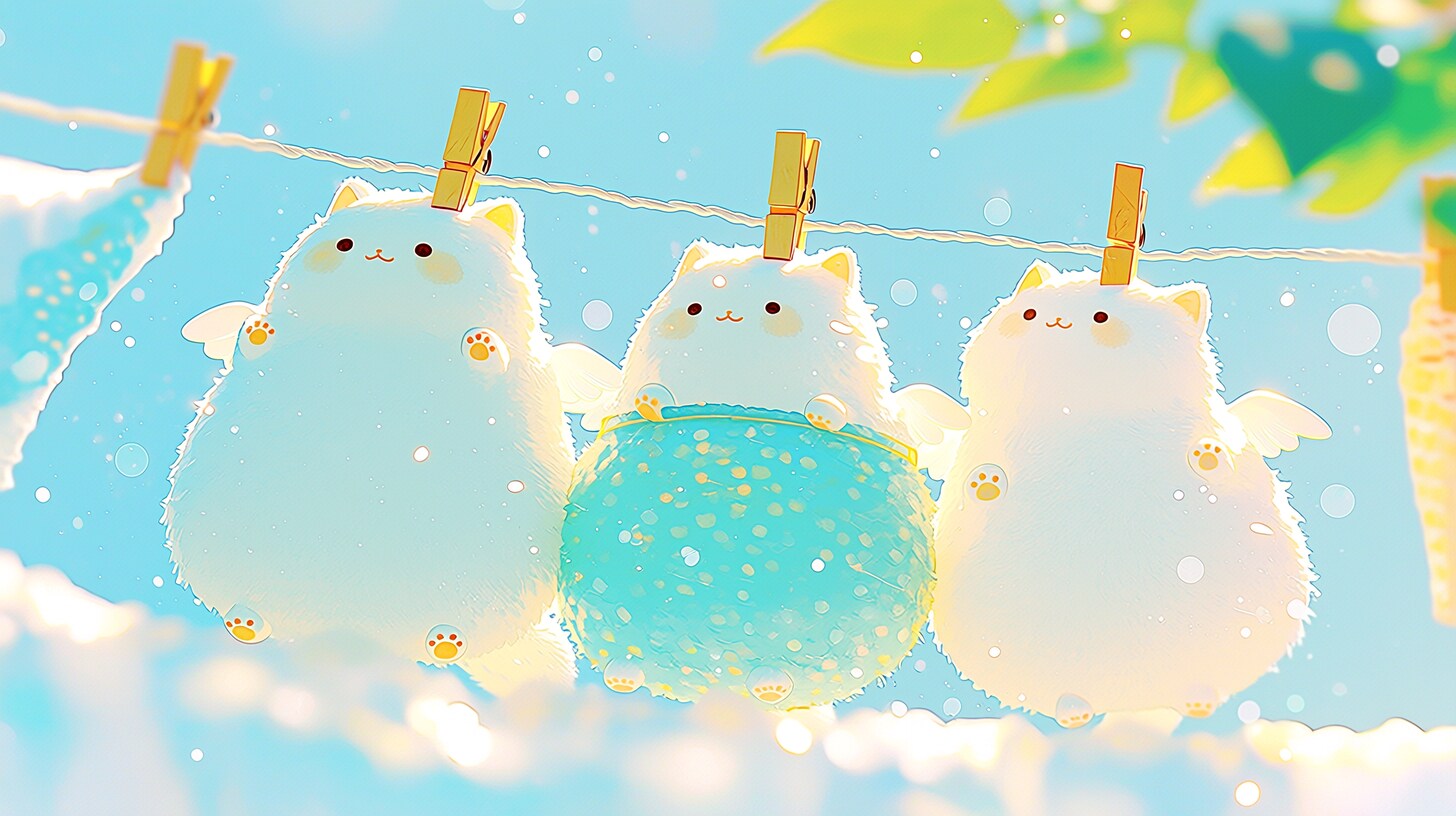 ゆきねこさん　洗濯日和 | の人気AIイラスト・グラビア