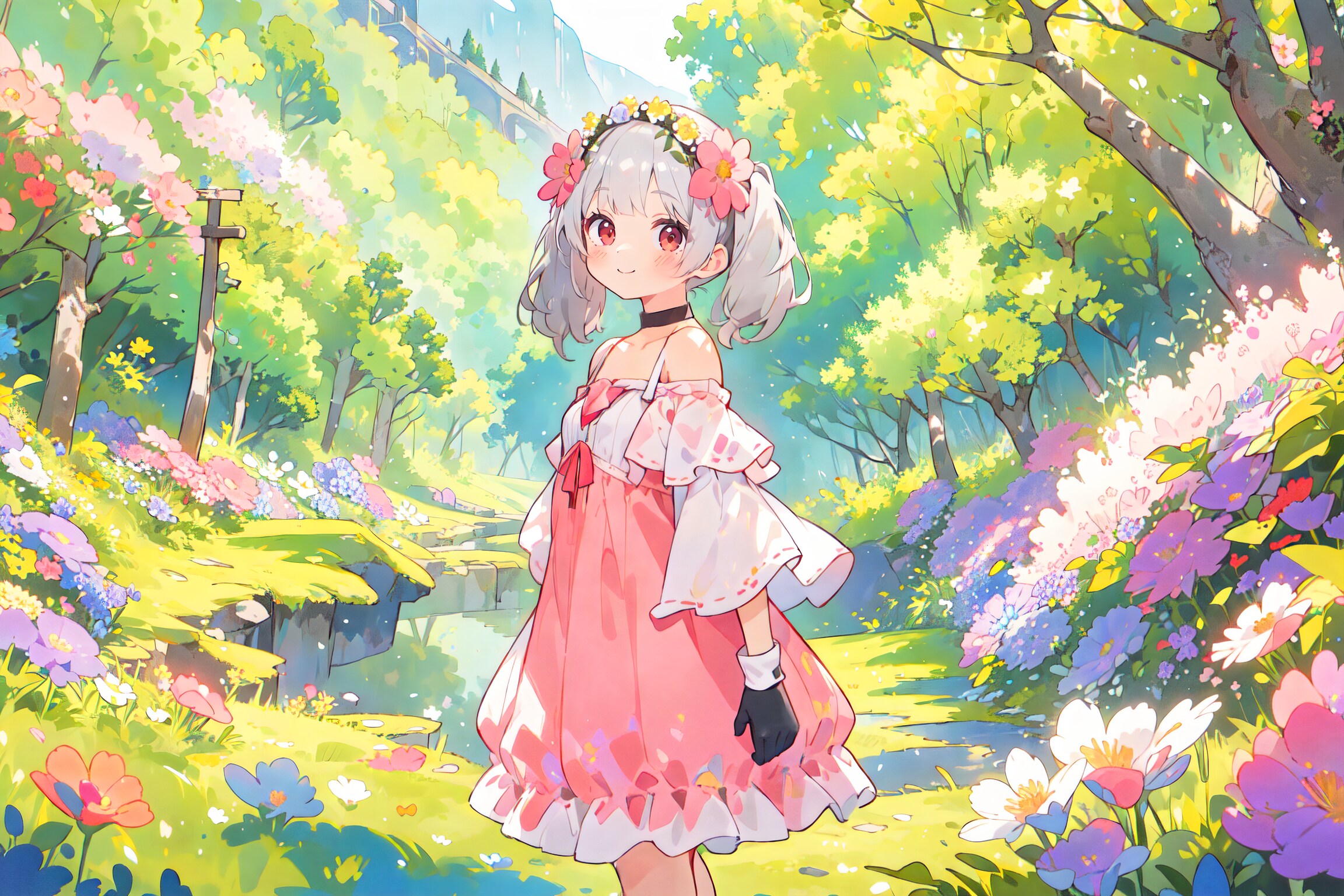 銀髪ツインテちゃん