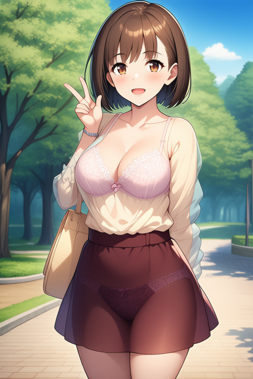 やっほー！お待たせ！ん？どしたん？そんなにじっと見つめてきて。