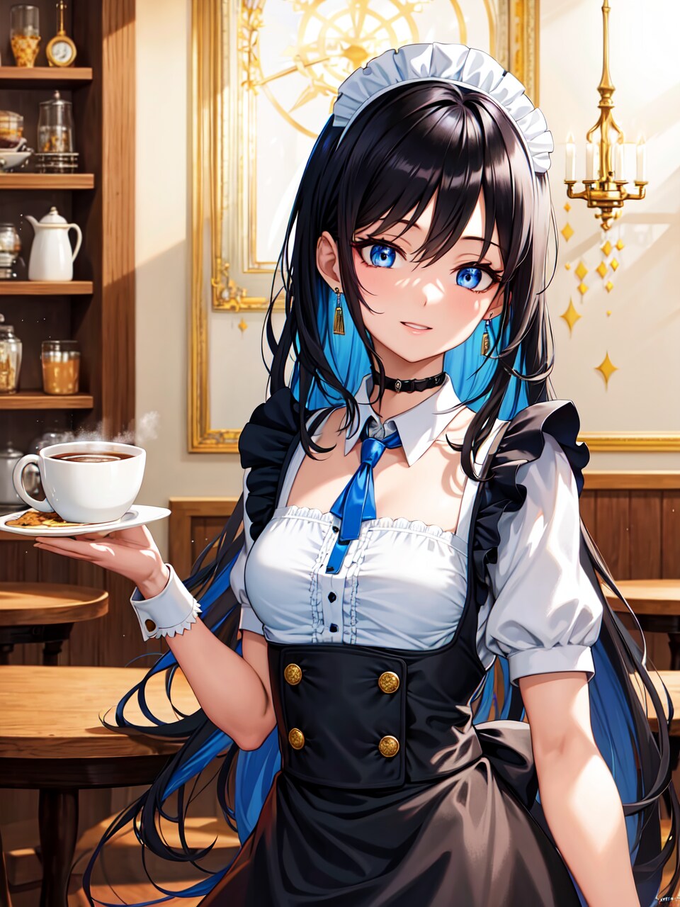 メイドな青髪のお姉さん