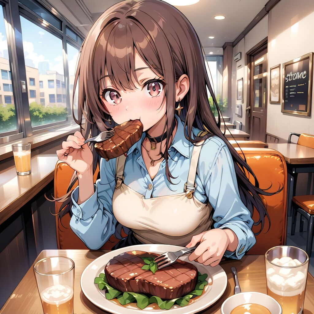 ひとりステーキ | の人気AIイラスト・グラビア