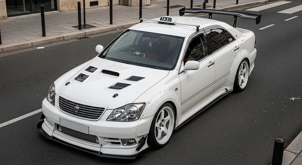 クラウンアスリートタクシーのドリ車