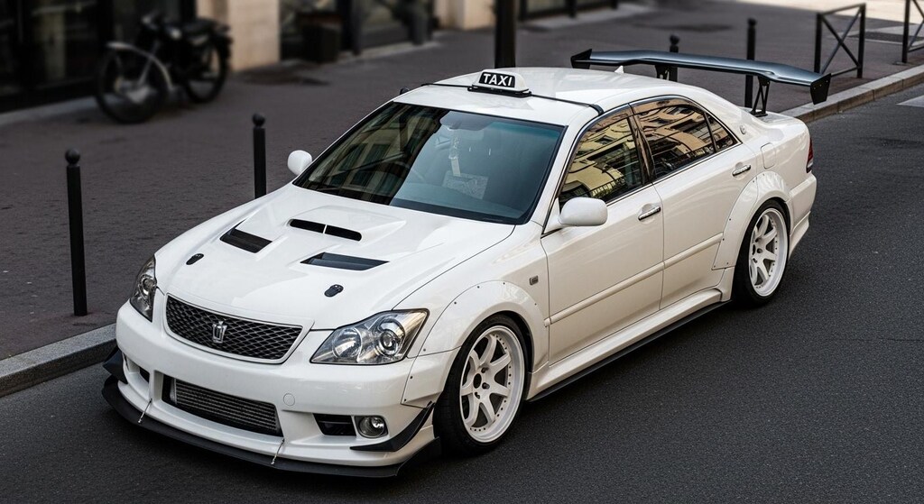 クラウンアスリートタクシーのドリ車