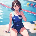 スクール水着の女の子 4枚目